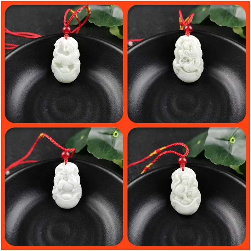 Women'S Fashion Jewellery - Kalung Liontin Giok Ukiran Zodiak Cina