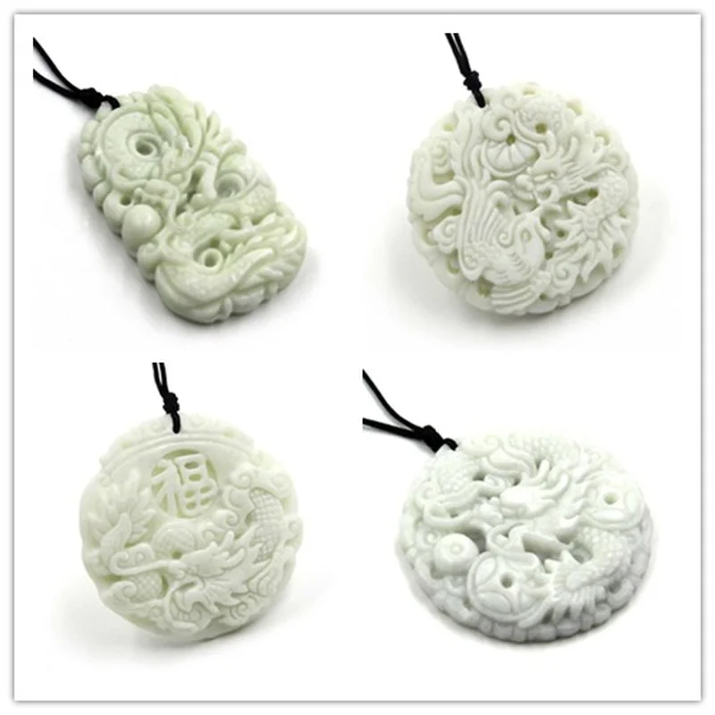 Women'S Fashion Jewellery - Liontin Kalung Phoenix Naga Giok Putih