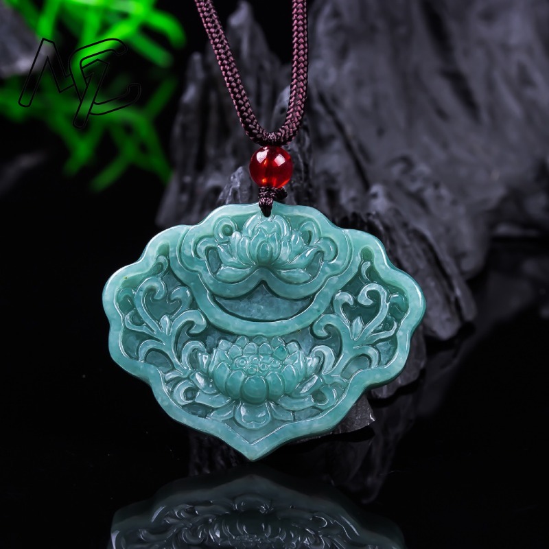 Women'S Fashion Jewellery - Liontin Ruyi Lotus Zamrud Burma Asli