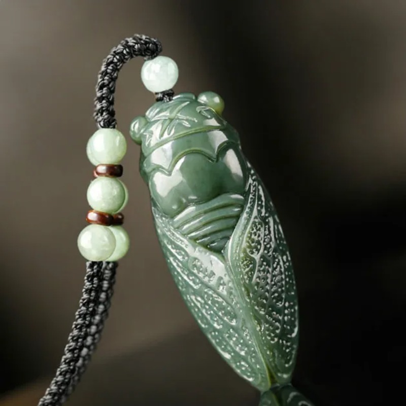 Alami Hetian Giok Cicada Liont - Women'S Fashion Jewellery ulasan dan harga