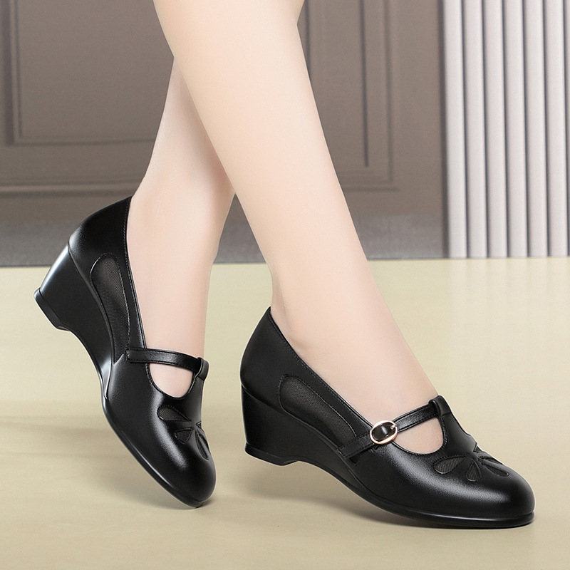 Sepatu Hak Wedge Berjaring Mus - Women'S Fashion Shoes ulasan dan harga