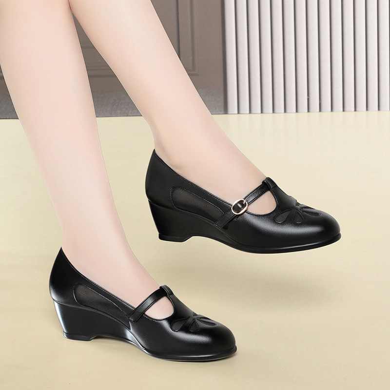 Sepatu Hak Wedge Berjaring Mus - Women'S Fashion Shoes ulasan dan harga