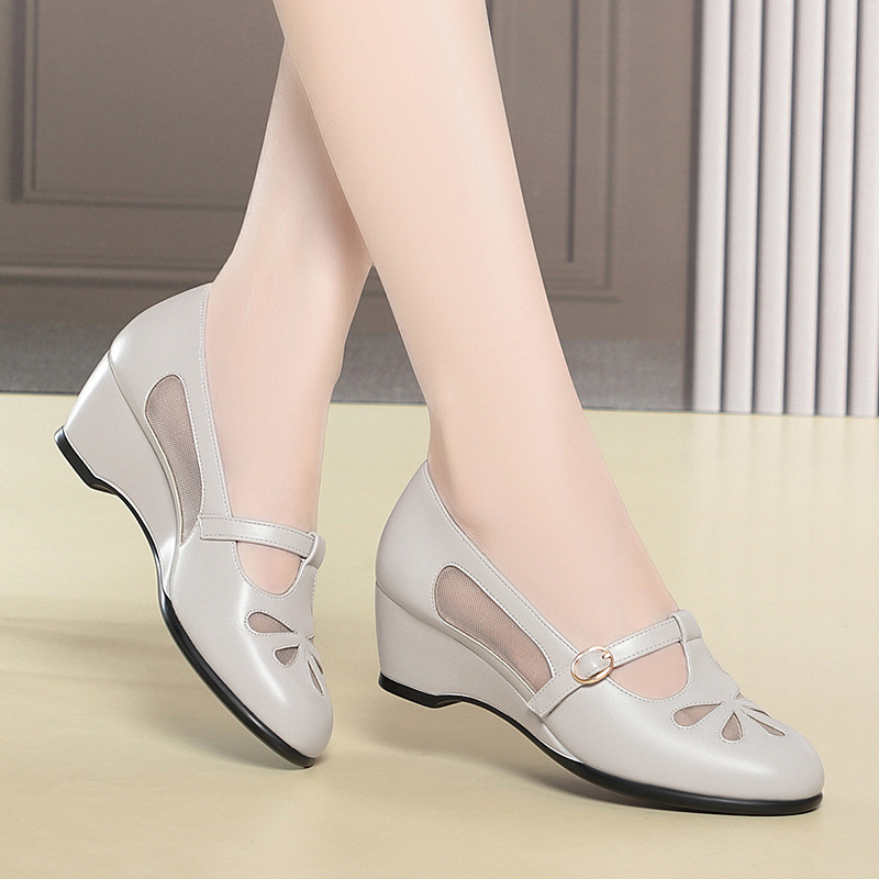 Sepatu Hak Wedge Berjaring Mus - Women'S Fashion Shoes ulasan dan harga