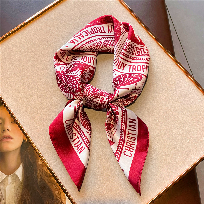 Saputangan Satin Sutra Cetak H - Women Fashion Necktie ulasan dan harga