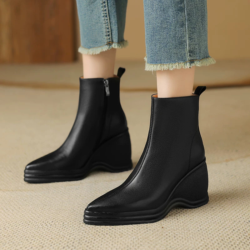 Sepatu Boots Wanita Model Wedg - Women'S Fashion Korea ulasan dan harga