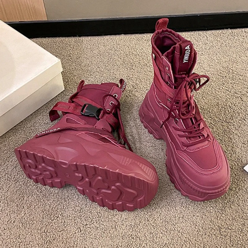 Sepatu Bot Platform Musim Gugu - Women'S Fashion Korea ulasan dan harga