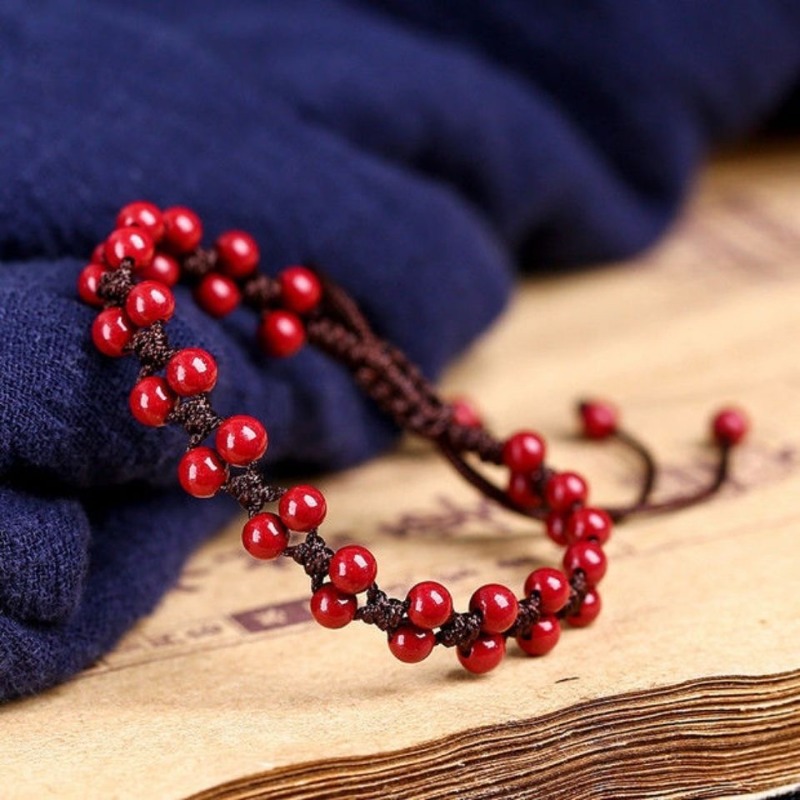 Disesuaikan merah alami Cinnab - Women'S Fashion Jewellery ulasan dan harga