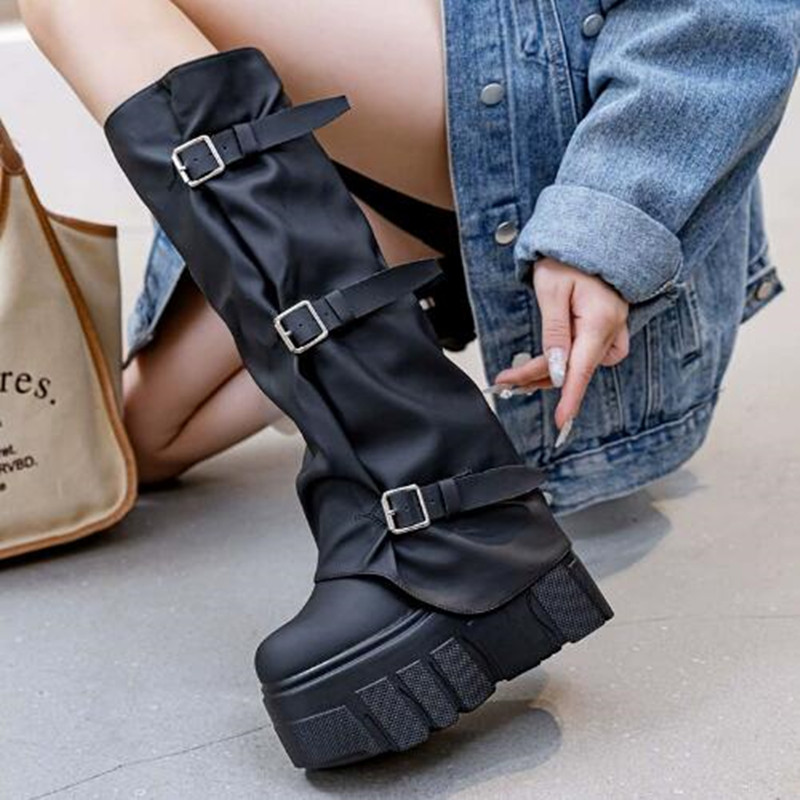 Sepatu Boots Wanita Platform T - Women'S Fashion Knee High Boots ulasan dan harga
