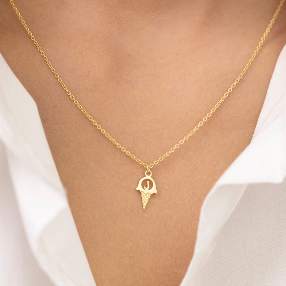 Kalung Es Krim Berongga Mode K - Women Fashion Dress Names ulasan dan harga